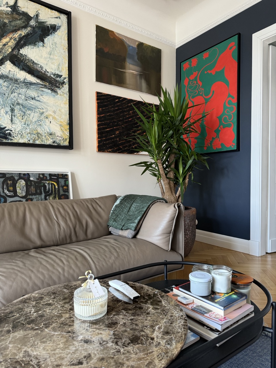 Zielony akcent w salonie